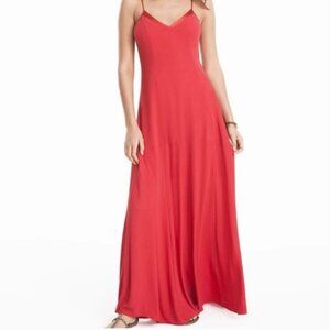 White House Black Market Coral Maxi Dress Size 12